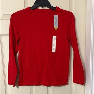 Cat & Jack Vibrant Red Long Sleeve Tee